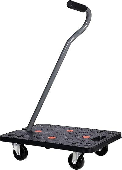 Unibos Heavy Duty Anti Slip Hand Dolly 200kg Capacity Plastic Platform