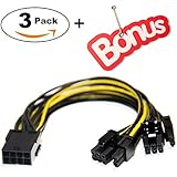 8Pin PCI-E PCI Express Graphics Video Card GPU VGA 8 Pin Female to Dual GPU 8Pin ( 6+2 )Pin Male GPU 8 pin Splitter Power Extension Cable 8 Pin GPU molex (9-inch) 3 pack +BONUS TeamProfitcom