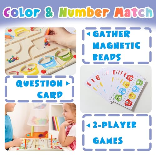 Color Craft Magnets, Montessori-Inspired Magnetic Stickers For Creative Learning...