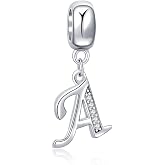 Initial A-Z Alphabet Charm for Pandora Charms Bracelet for Women | 925 Sterling Silver Letter Dangle Charms,gift for Christmas Birthday Mothers Day