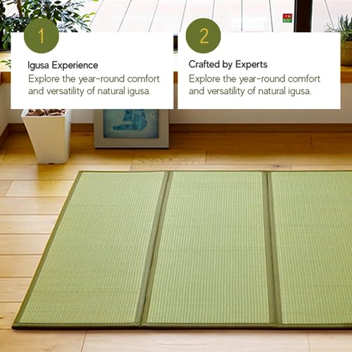 MIINA Japanese Traditional Tatami Mattress, Igusa (Rush Grass) Floor