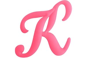 WISH YOUNG 3PCS Letter Charms Compatible with Bogg Bags,2.75 in Large Size Bag Inserts Accessories Decorative Charm for Beach Bag (Hot pink, K)