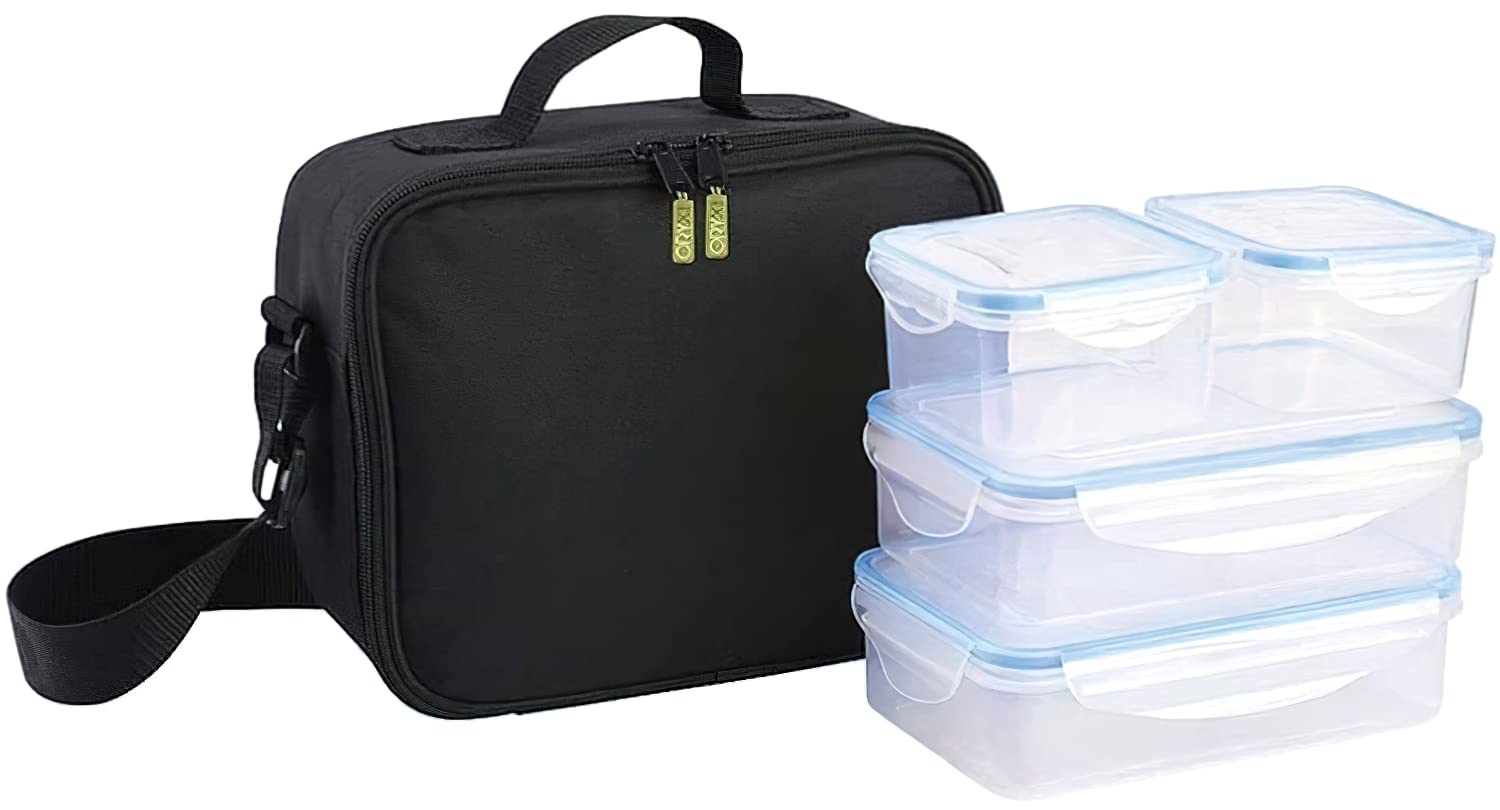 Oryx 5025050 Isothermal Bag with 4 Airtight Plastic Containers (2 x 800 ml + 2 x 400 ml.)