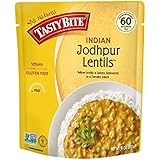 Tasty Bite Indian Entree Jodhpur Lentils 10 Ounce (Pack of 6), Fully Cooked Indian Entrée with Yellow Lentils and Spices in a Tomato Sauce, Vegan, Gluten Free, Microwaveable, Ready to Eat