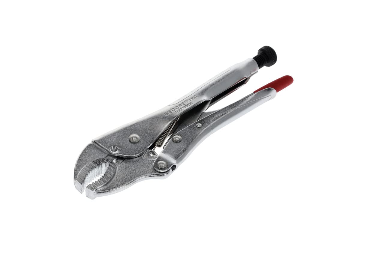 GEDORE Red Grip Pliers with Self-Clamp Function, 4 cm Span, Adjustment Screw and Release Lever, Chrome Vanadium Steel, 10 Inch Length