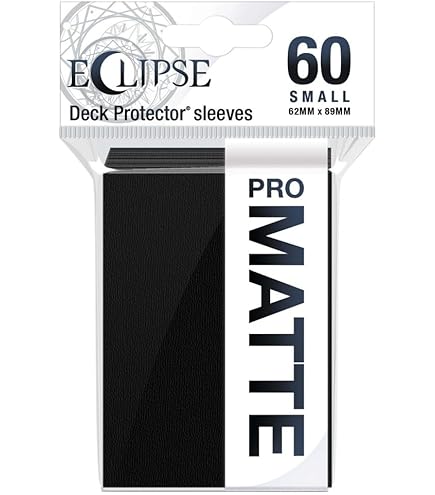 Ultra Pro Card Sleeves Ultra Pro PRO-GLOSS Black Card Sleeves - 60 Pack For  Yu-Gi-Oh! (Small/Japanese Size) YuGiOh Card Sleeves
