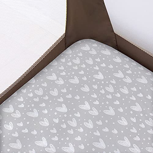 Pack n Play Fitted Sheet, Soft Jersey Cotton Portable Playard Sheets