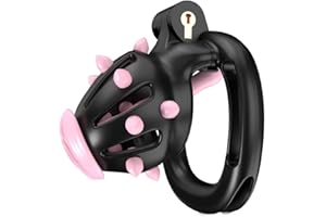 Men's Fitness Cage with Pink Silicone Studs, Featuring an Adjustable Wearable Invisible Waistband (A124CA) (E5B)