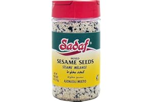 Sadaf Sesame Seeds - Mixed Sesame Seeds for Cooking and Food Seasoning - Black & White Sesame Seeds - Semillas de Ajonjoli - 