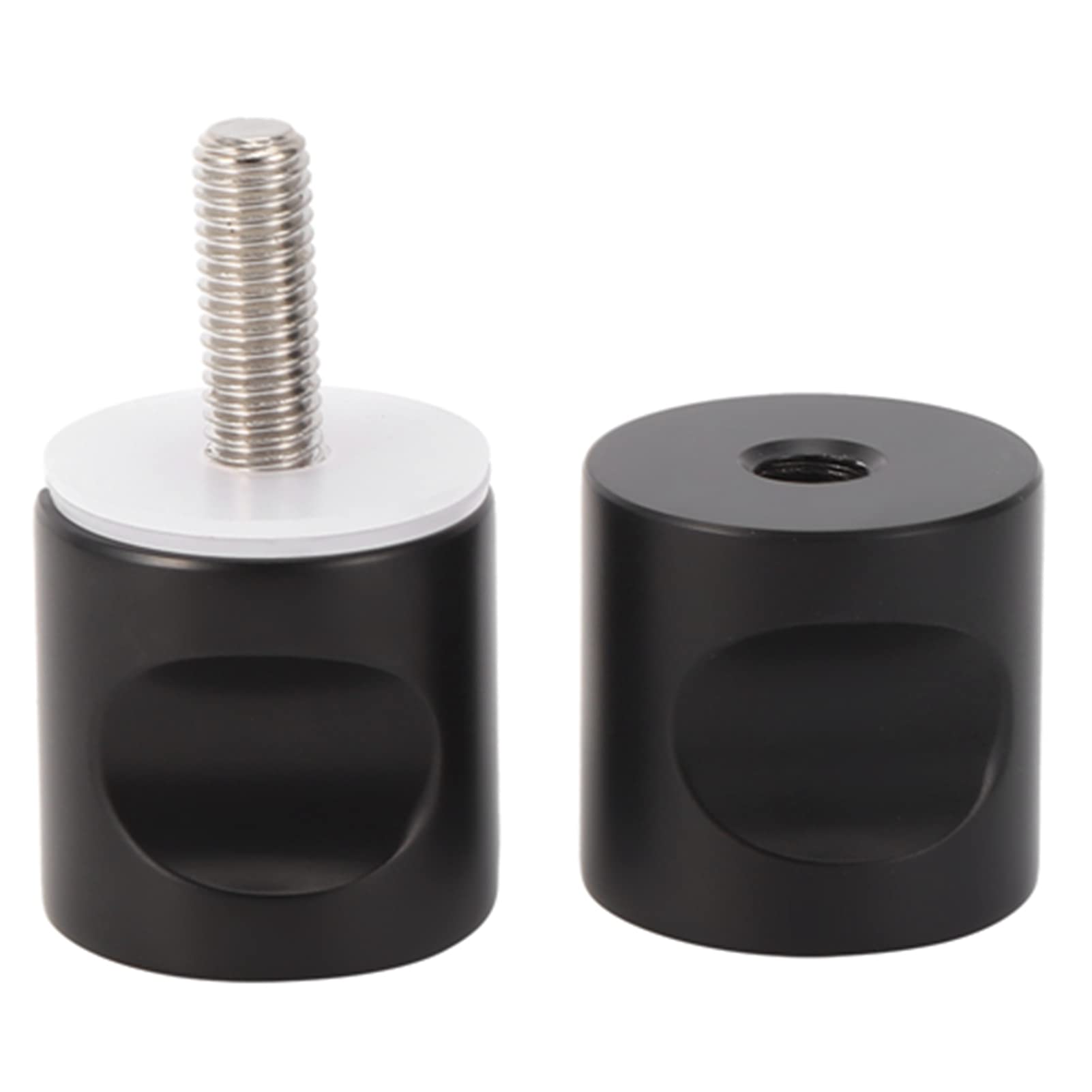 Black Cabinet Knob, Aluminum Alloy Single Hole Glass Door Handle, Hardware Replacement for Dresser Home Bathroom Showcase Shower Room