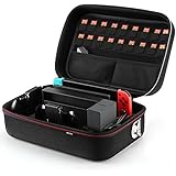 AGPTEK Deluxe Nintendo Switch System Carrying Case,EVA Hard Carrying Case for the Complete Nintendo Switch System, Fit Extra Switch Pro Controller