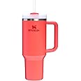Stanley Quencher H2.0 Tumbler with Handle and Straw 40 oz | Flowstate 3-Position Lid | Cup Holder Compatible for Travel | Insulated Stainless Steel Cup | BPA-Free | Hot Coral