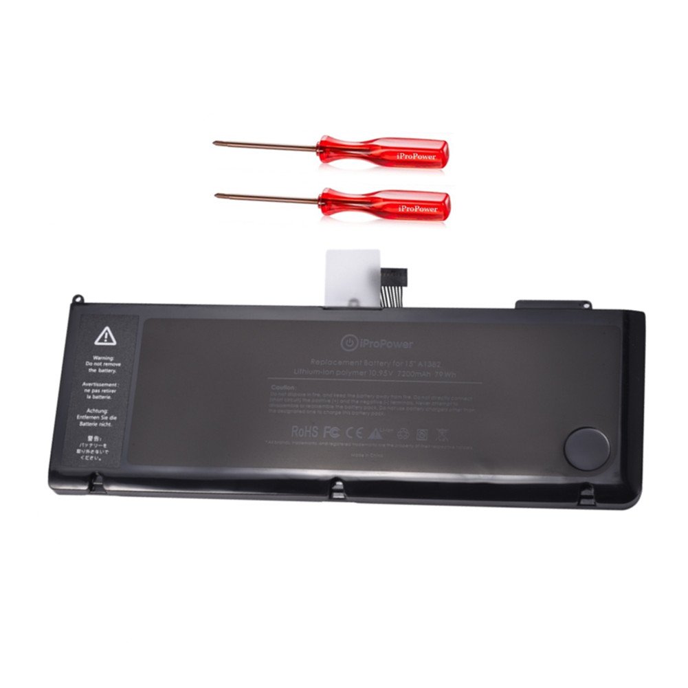 A1286 Battery Replacement Battery for MacBook Pro 15" inch A1286 [Only for Early 2011, Late 2011, Mid 2012 Version] High Capacity 10.95V/77.5Wh Battery A1382