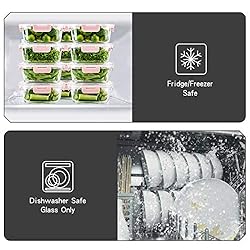 UMEIED 10 Pack Glass Food Storage Containers with