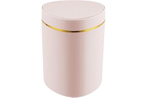 GiaoRosi Small Garbage Bin with Press Type Cover for Living Room and Dorm, Pink
