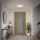 Artika Astrid 30W 16 Inches Integrated LED Flush Mount Ceiling Light with Remote Control, Ideal for Bedroom, Living Room, Kitchen - 2100 Lumens, 2700-5000 Kelvin, Silver