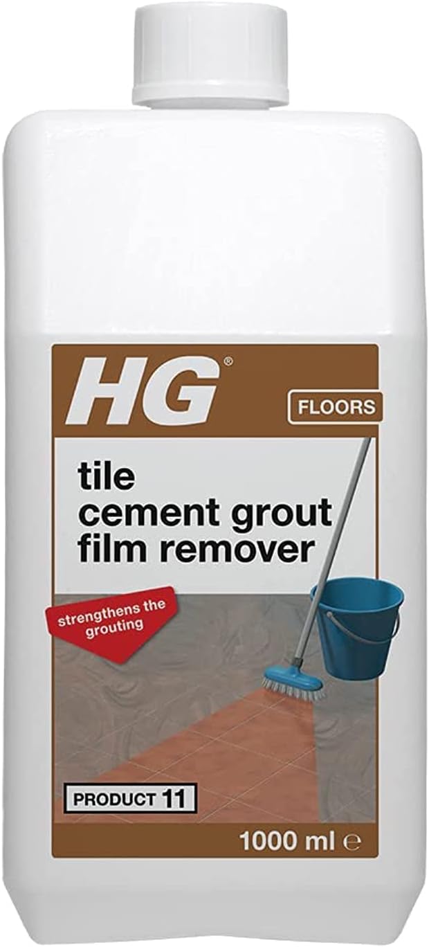 HG Tile Cement Grout Film Remover Efflorescence Stone Cleaner 1 Litre