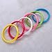 Tinksky Plastic Bangle Bracelets Candy Color Bracelet for Women Children party favors 6-pack (Green Yellow Blue Pink Rose Red White)