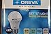 OREVA LED LIGHT Bulb 4 pack A19 (6W) 40 Watt Equivalent Daylight (4200K) Light Bulb - 4 Pack