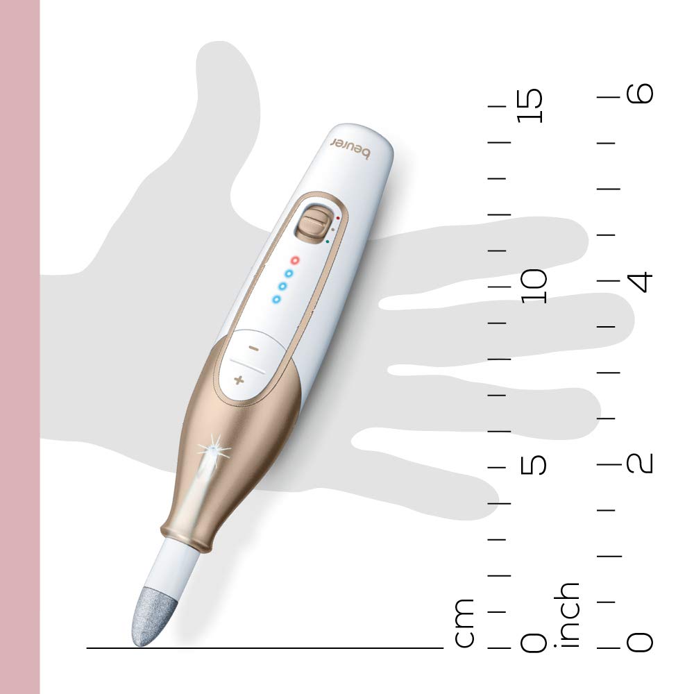 Beurer 14-piece Professional Manicure & Pedicure Nail Drill Kit | CORDLESS & USB RECHARGEABLE| 10 Attachments, 3 Speeds | Electric Nail File Set, Nails Care Tools, For Foot/Hand | StorageCase, MP64: Beauty