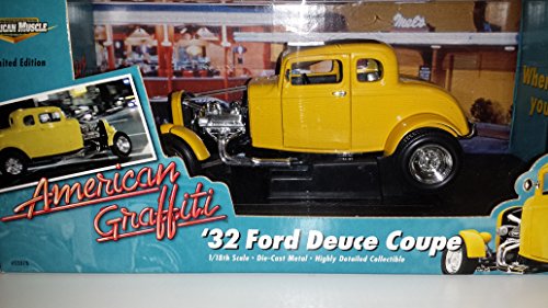 Ertl 1/18 Scale Diecast - 32078 American Graffiti '32 Deuce Coupe Yelow