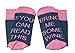 Moyel Women's Cotton Funny Novelty Crew Socks With Saying Bring Me Wine Socks (3 Pack)