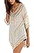 iNewbetter Womens V-Neck Knit Splice Irregular Hem Shirt Blouse Tops Beige
