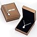 White Opal Necklace Teardrop Pendant October Birthstone Jewelry for Women 18 inch