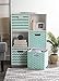DII Collapsible Polyester Storage Cube, Chevron, Aqua, Large
