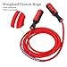 APICCRED Professional Double Ball Bearing Jump Rope Weighted Cotton Rope Adjustable Length,for Cardio, Endurance Training, Fitness Workouts, Jumping Exercise