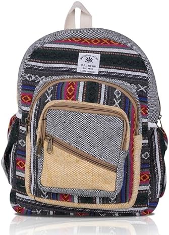 Amazon.com | Organic Hemp Backpack Bag - Eco Friendly Hippie  display picture 3