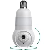 Luna Light Bulb Security Cameras Wireless Outdoor Indoor, 360° Pan Tilt, Color Night Vision, LED Bulb & Spotlight, 2.4GHz Wi-