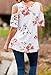 Lovaru Women's Plus Size Fashion Cold Shoulder Floral Tunics Top Blouse Pink 3XL