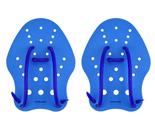 Forestfish Swimming Hand Paddles Training Paddles with Adjustable Strap for Adults and Kids Improve Swimming Speed (M: 7.5 x 5.5 Inch)
