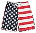 UZZI Men's Patriotic USA American Flag Swim Trunks L