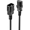 Lindy 2m IEC C14 to IEC C13 Extension Power Cable, Black/Kettle Lead