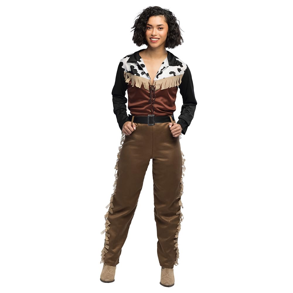 Boland - Cowgirl Costume for Women, 3 Pieces, Fancy Dress Costume for Theme Party, Halloween or Carnival, Wild West, Cowboy