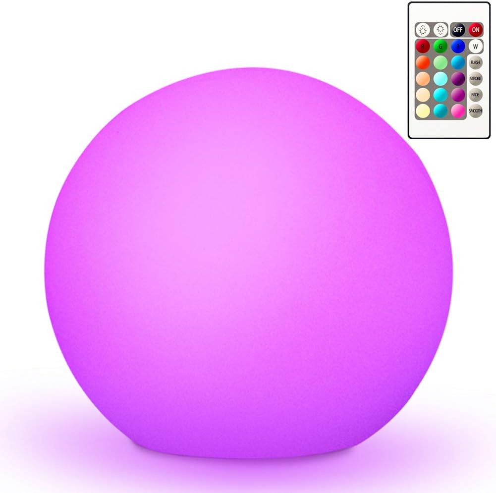 Mr.Go 25cm/ 10inch Waterproof Rechargeable RGB Color Changing LED