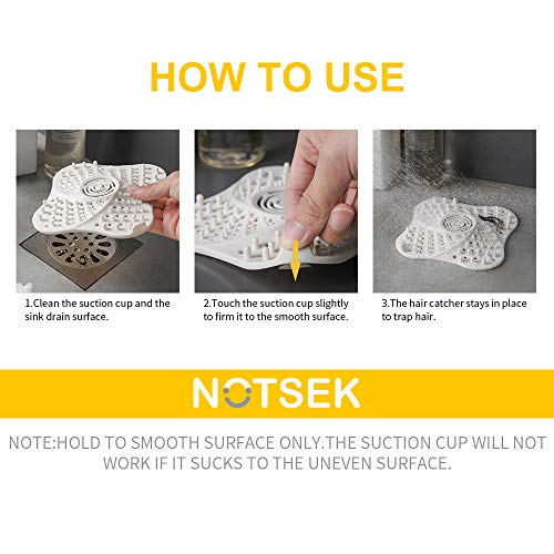 Drain Hair Catcher, NOTSEK Shower Drain Hair Catcher Bathtub Kitchen Sink Stopper Shower Drain Hair Trap Hair Drain Catcher (BLACK)