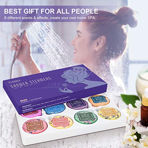 Peradix Shower Steamers - Mothers Day Gifts for Mom - [8X] Shower Bombs for Aromatherapy and Stress Relief - Great Birthday Gifts for Women Who Have Everything, Unique Gift for Women