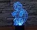 3D Illusion LED Night Light,7 Colors Gradual Changing Touch Switch USB Table Lamp for Holiday Gifts or Home Decorations (Turtle)