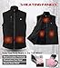 ARRIS Heated Jacket for Men, Electric Heating Warm Coat with 7.4V Rechargeable Battery/8 Heating Areas/Phone Charging Function for Winter Use Black…