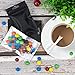 EAONE 200 Pcs Mylar Ziplock Bags, Resealable Bags for Packaging Coffee Bean Candy Food Storage Hanging Pouch (Black 3 x 4.7 Inch)