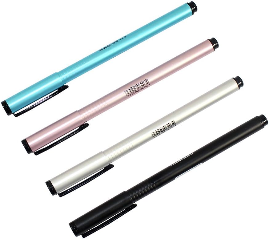Ranvi Hero 1303 Scholarship Test Fountain Pen, 0.5MM Fine Nib, 4 PCS, 4 Colors(sliver, black, blue, pink) - Image 3