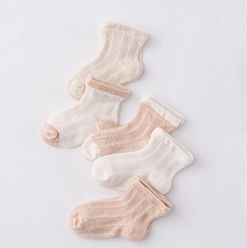 GZMM Baby Organic Cotton Socks 5 Pairs Pack For 6-24months Infant Toddler
