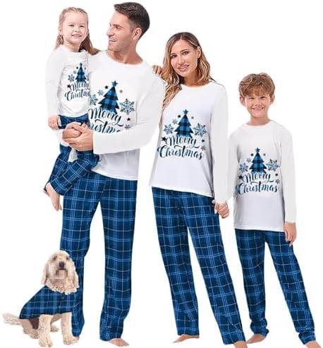 Matching Christmas Pjs for Family – Family Christmas Pyjamas Set, Long Sleeve Xmas Sleepwear for Couples, Parents & Kids, Festive Holiday PJs Nightwear for Winter Home or Christma Eve