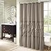 Comfort Spaces Cavoy Bathroom Pintuck Shower Tufted Ruffle Pattern Modern Elegant Microfiber Fabric Bath Curtains, 72