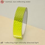Oralite V98 Microprismatic Retroreflective Conspicuity Tape: 1 in. x 15 ft. (Fluorescent Lime Yellow)