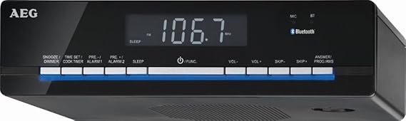 AEG KRC 4361 Bluetooth-PLL-UKW-Radio, LCD-Display, 3-Stufen-Dimmer, 30 Senderspeicher