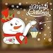 Yusongirl Christmas Windows Stickers Cute Santa Claus Snowflakes Removable DIY Wall Window Clings Door Mural Decals Sticker for Showcase (B)